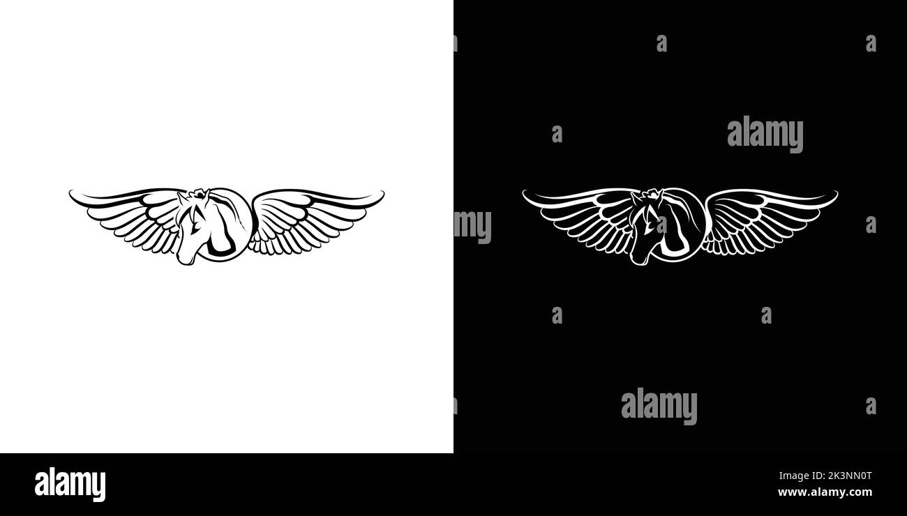 Logo minimaliste sur fond noir et blanc Illustration de Vecteur