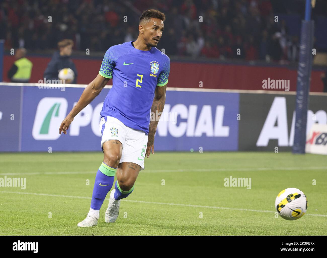 Paris, France - 27 septembre 2022, Danilo Luiz da Silva du Brésil pendant le match international de football, match de football entre le Brésil et la Tunisie sur 27 septembre 2022 au stade du Parc des Princes à Paris, France - photo: Jean Catuffe/DPPI/LiveMedia Banque D'Images
