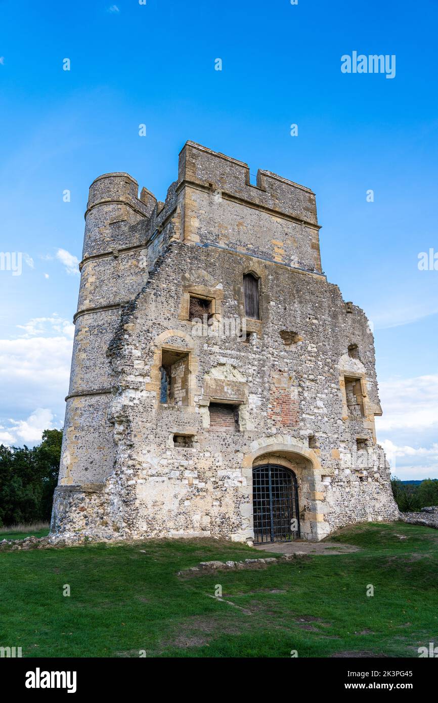 Donnington Castle Gatehouse à Newbury, en face du nord-est Banque D'Images