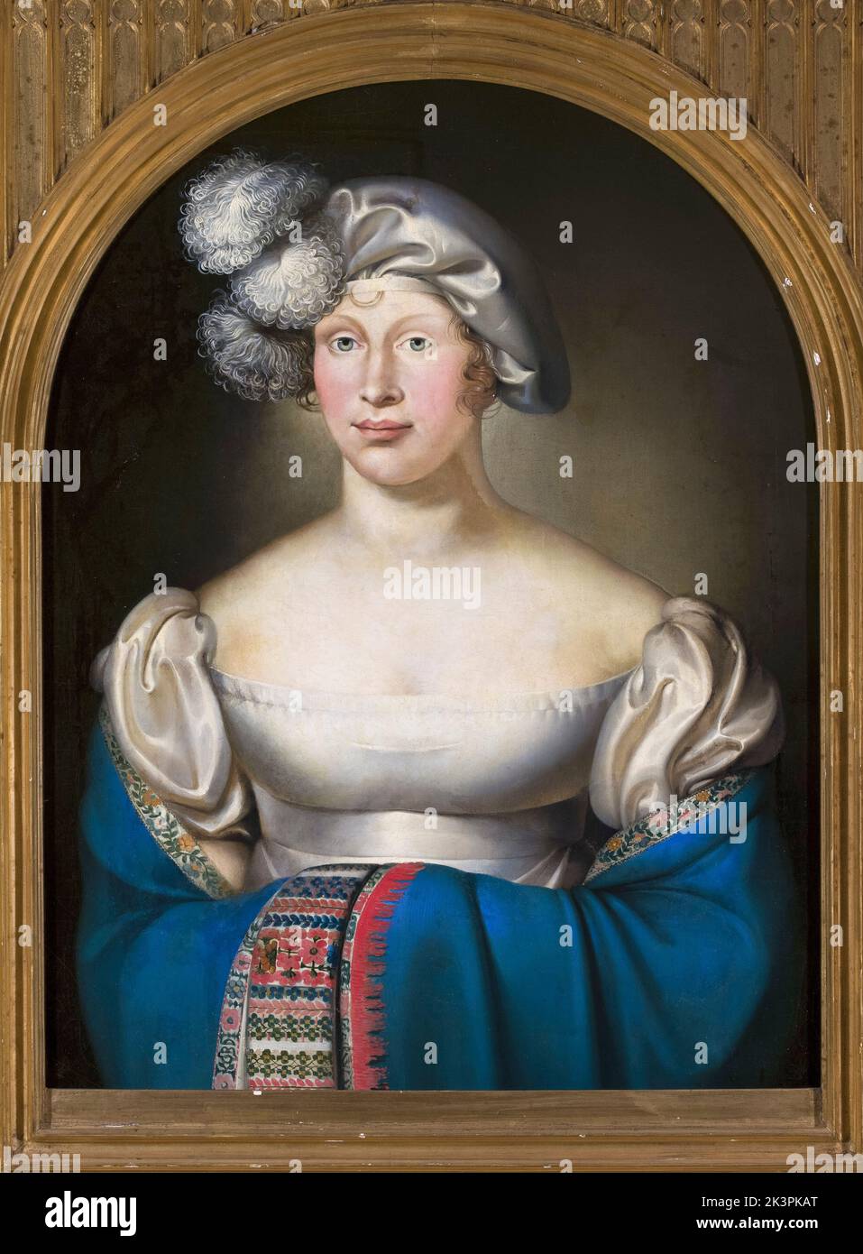Louise de Mecklembourg-Strelitz (1776-1810), Reine de Prusse, portrait peint à l'huile sur toile par Wilhelm Ternite, avant 1871 Banque D'Images
