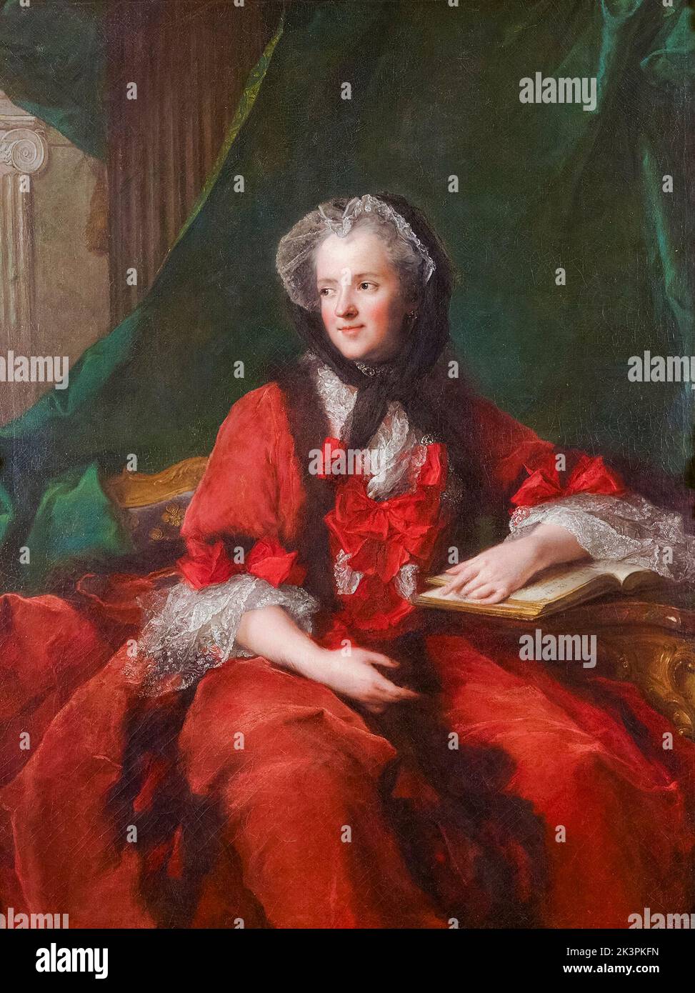 Marie Leszczyńska (1703-1768), Reine Consort de France, portrait peint à l'huile sur toile par Jean-Marc Nattier, 1748 Banque D'Images