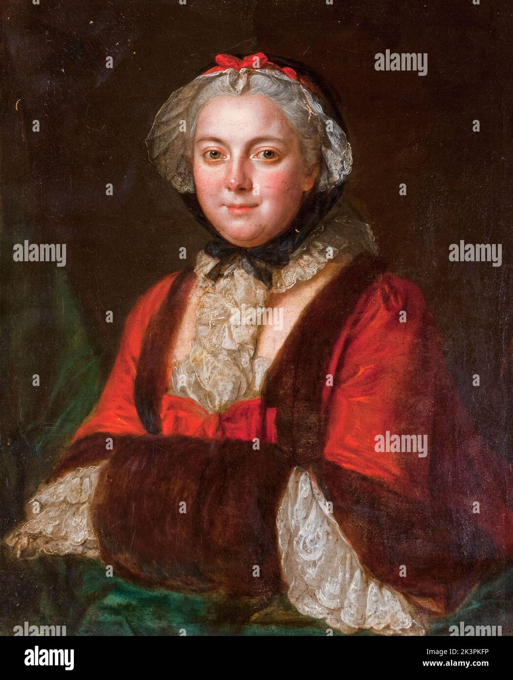 Marie Leszczyńska (1703-1768), Reine Consort de France, portrait peint à l'huile par le cercle de François Hubert Drouais, avant 1775 Banque D'Images