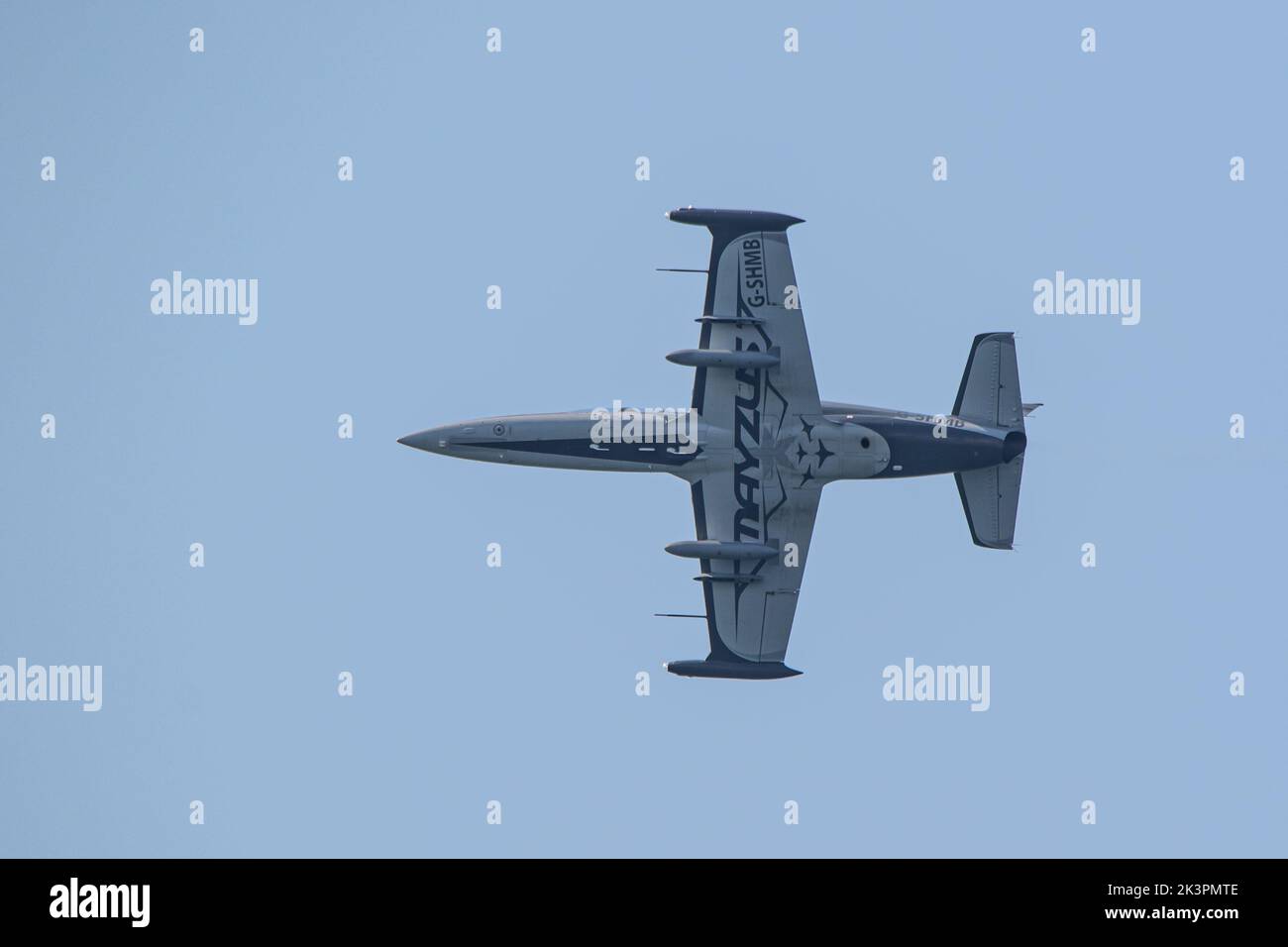 Aero L-39 Albatros G-SHMB exposition au salon de l'air de Blackpool 2022 Banque D'Images