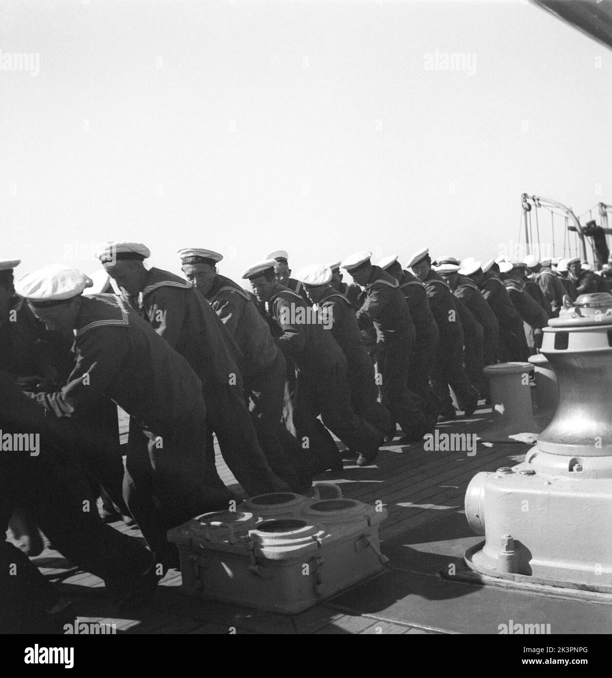 Pendant la Seconde Guerre mondiale Le navire de guerre Sverige pendant