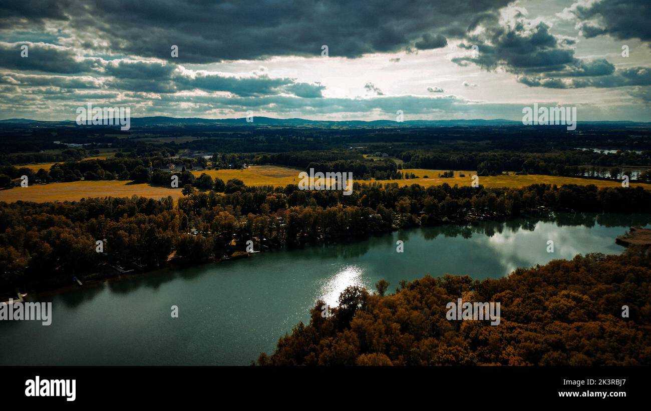 Mer - Paysage - vue de dessus - Drone Banque D'Images