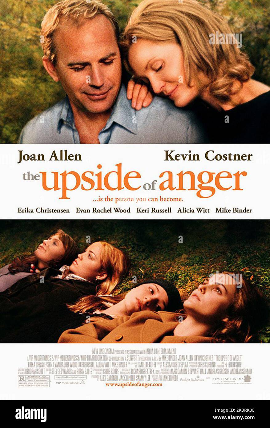 Kevin Costner, Joan Allen, Keri Russell, Evan Rachel Wood et Erika Christensen film: The Upside of Anger (2005) personnages : Denny Davies, Terry Ann Wolfmeyer, Emily Wolfmeyer, Lavender 'Popeye' Wolfmeyer et Andy Wolfmeyer Directeur : Mike Binder 11 mars 2005 **AVERTISSEMENT** cette photographie est à usage éditorial exclusif et est le droit d'auteur d'UN NOUVEAU CINÉMA DE LIGNE et/ou du photographe assigné par la Société de film ou de production et ne peut être reproduite que par des publications dans le cadre de la promotion du film ci-dessus. Un crédit obligatoire pour UNE NOUVELLE LIGNE DE CINÉMA est requis. Le photographe doit également être créd Banque D'Images