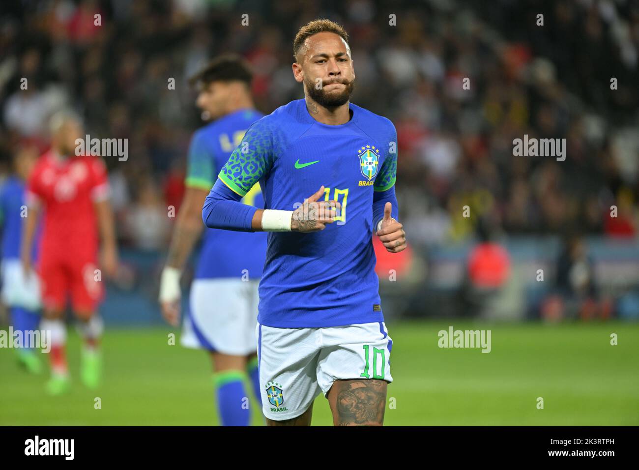 Paris, France. 27th septembre 2022. Neymar - Tunisie contre Brésil pré-coupe du monde jeu amical au Parc des Princes, Paris, France, sur 27 septembre 2022. (Photo de Lionel Urban/Sipa USA) crédit: SIPA USA/Alay Live News Banque D'Images