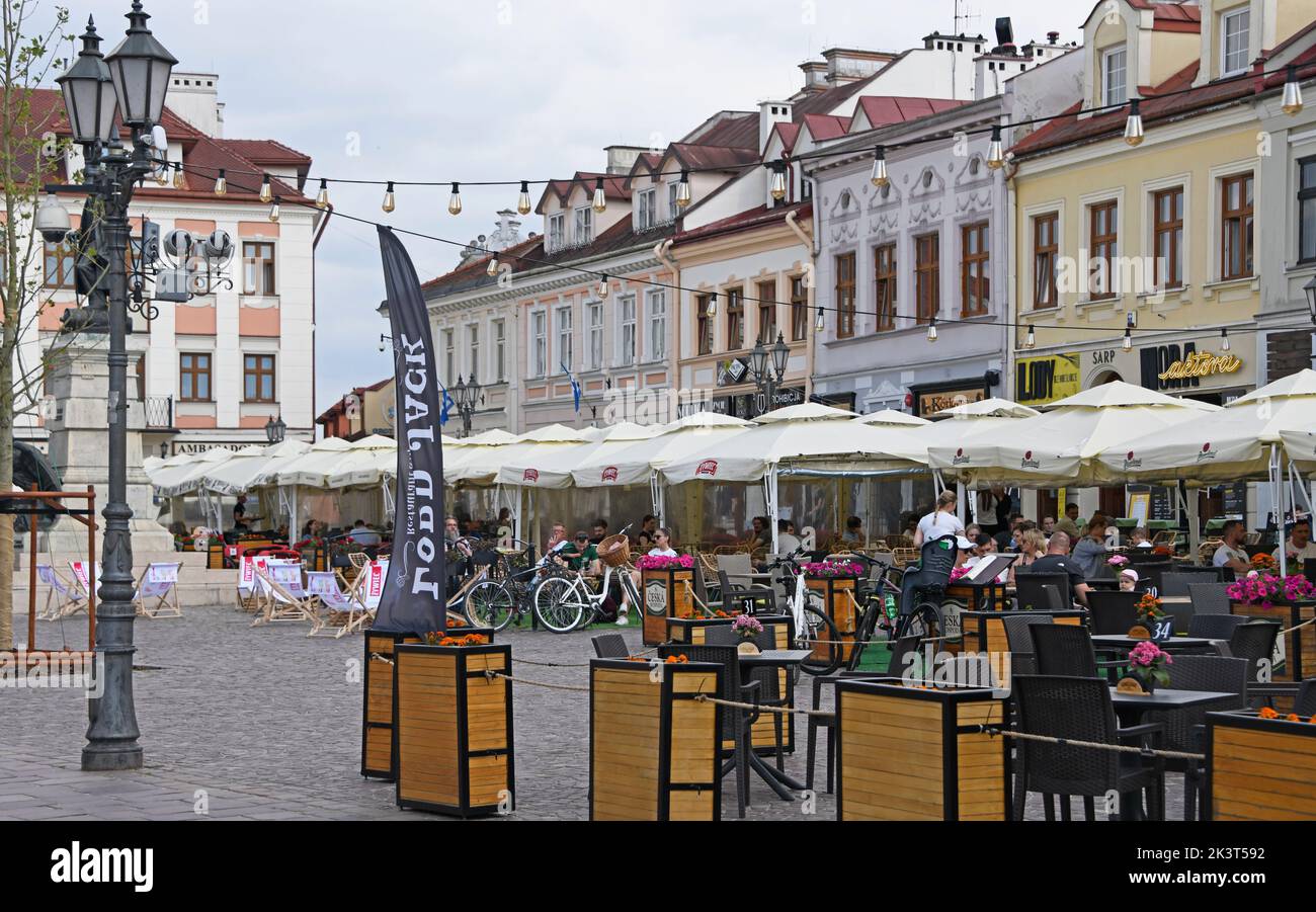 Restauration et boissons à l'extérieur, Rzeszow, Pologne Banque D'Images