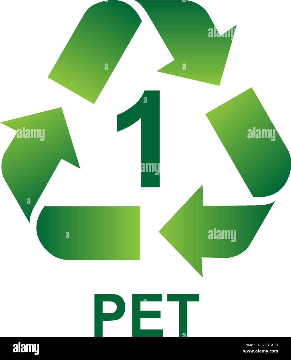 Symboles de recyclage pour le plastique. Illustration d'icône vectorielle (PET) Illustration de Vecteur