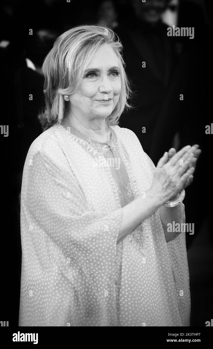 Venise, Italie. 31st août 2022. Sélection de photos en noir et blanc du Festival du film de Venise 79th Hillary Clinton Credit: Independent photo Agency/Alamy Live News Banque D'Images