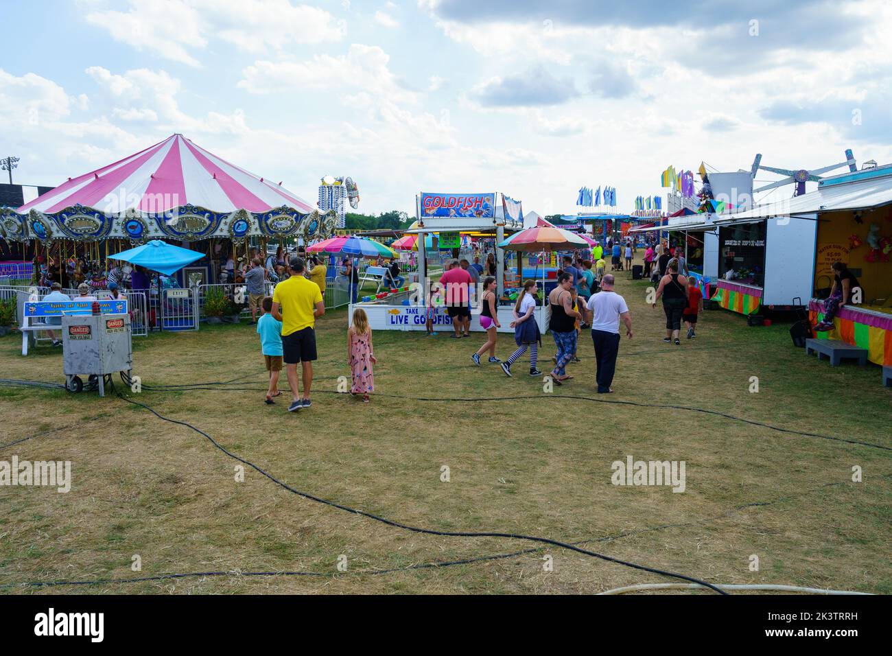 Elizabethtown, PA, Etats-Unis – 26 août 2022: La foire agricole communautaire annuelle est en cours sur le terrain de la foire. Banque D'Images