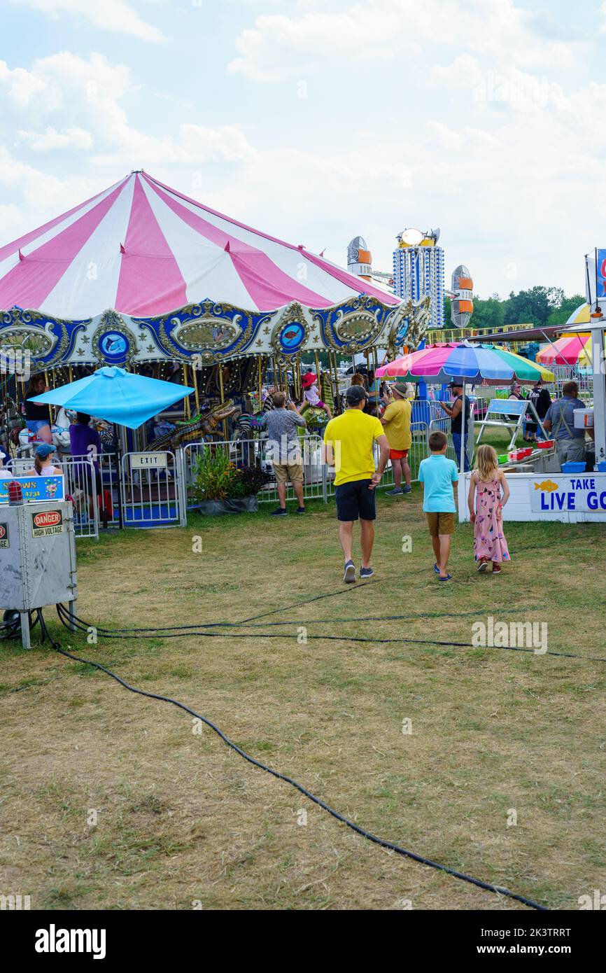 Elizabethtown, PA, Etats-Unis – 26 août 2022: La foire agricole communautaire annuelle est en cours sur le terrain de la foire. Banque D'Images
