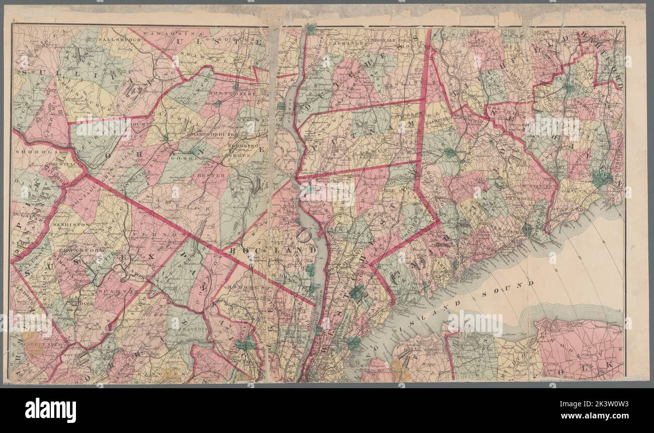 Carte de New York et des environs : Atlas d'accompagnement du comté de Westchester McGuigan, James, environ 1819-. Cartographie. Cartes. 1872 - 1872. Lionel Pincus et Princess Firyal Map Division. Région métropolitaine de New York, région de New York, région de New York , divisions administratives et politiques, Connecticut, New Jersey, New York (État), New York (État) , région métropolitaine de New York Banque D'Images