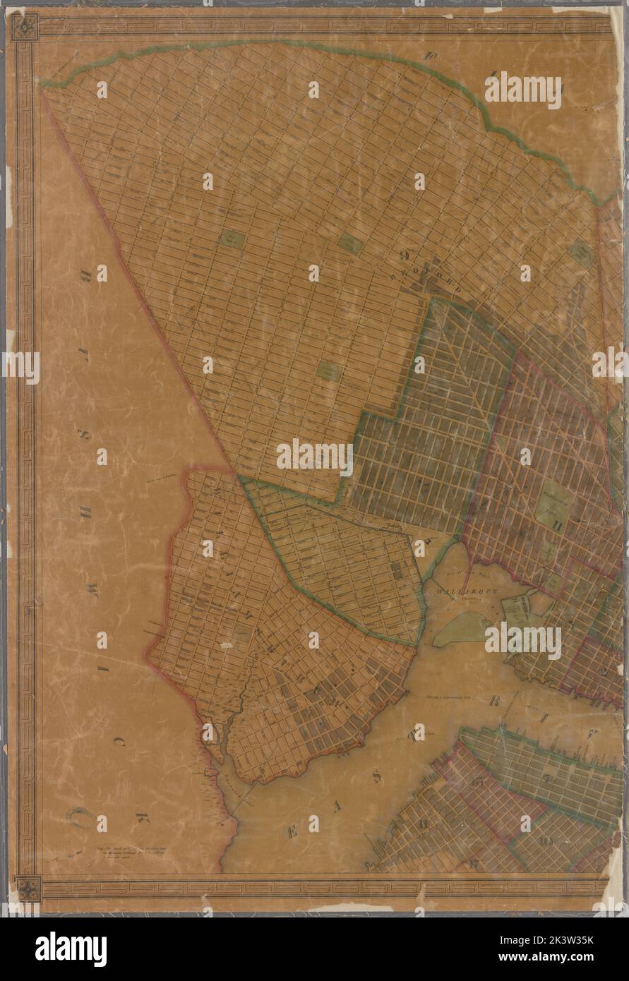 Magnus carte de new york city et brooklyn Banque de photographies et d