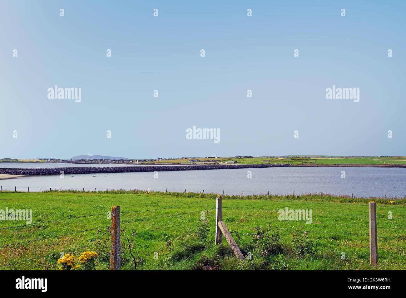 Orcades. Écosse, Grande-Bretagne. Les barrières de Churchill Banque D'Images