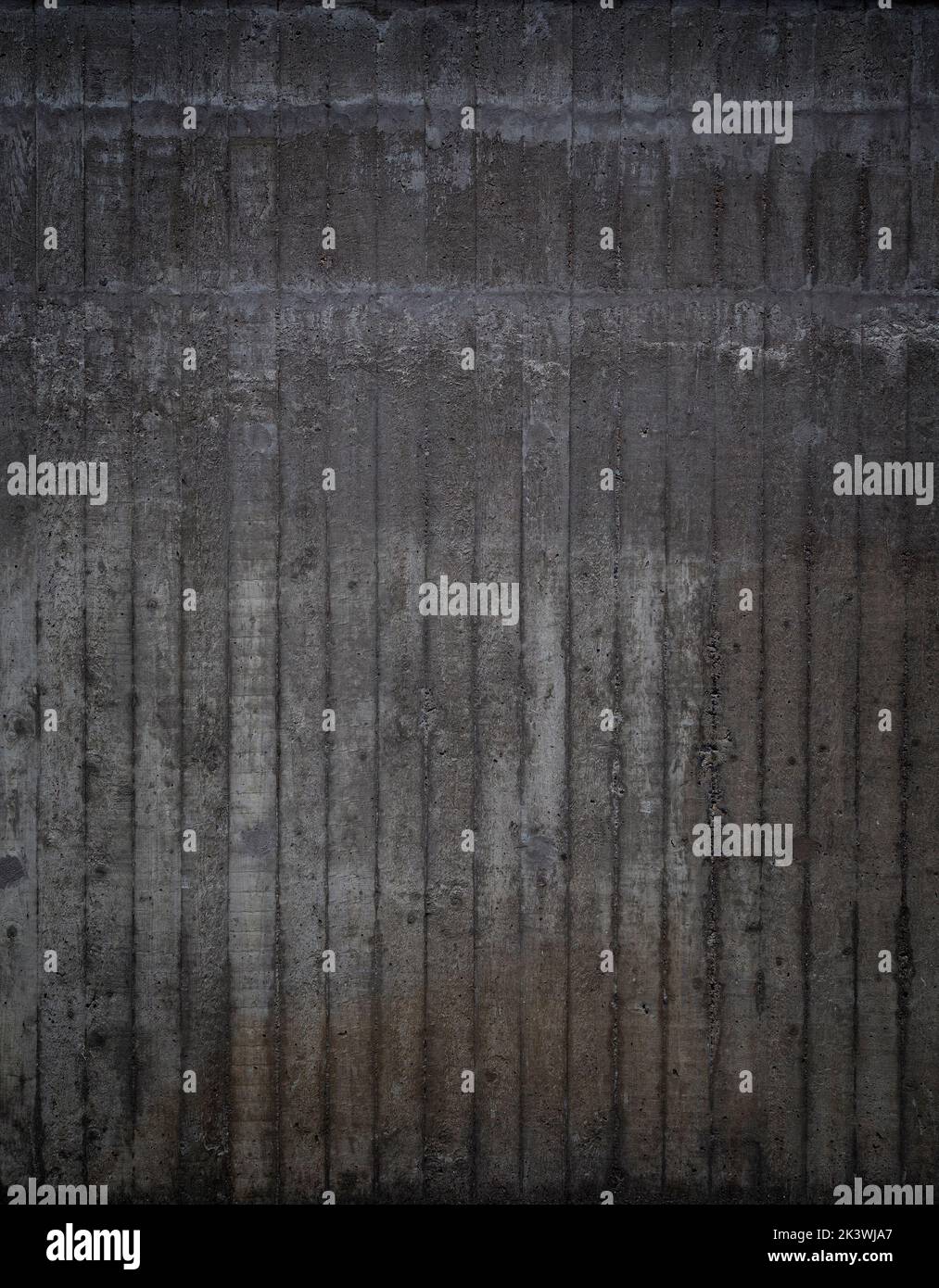 Vue de face d'un mur en béton gris foncé sale et désordonné. Arrière-plan texturé plein format haute résolution. Copier l'espace. Banque D'Images