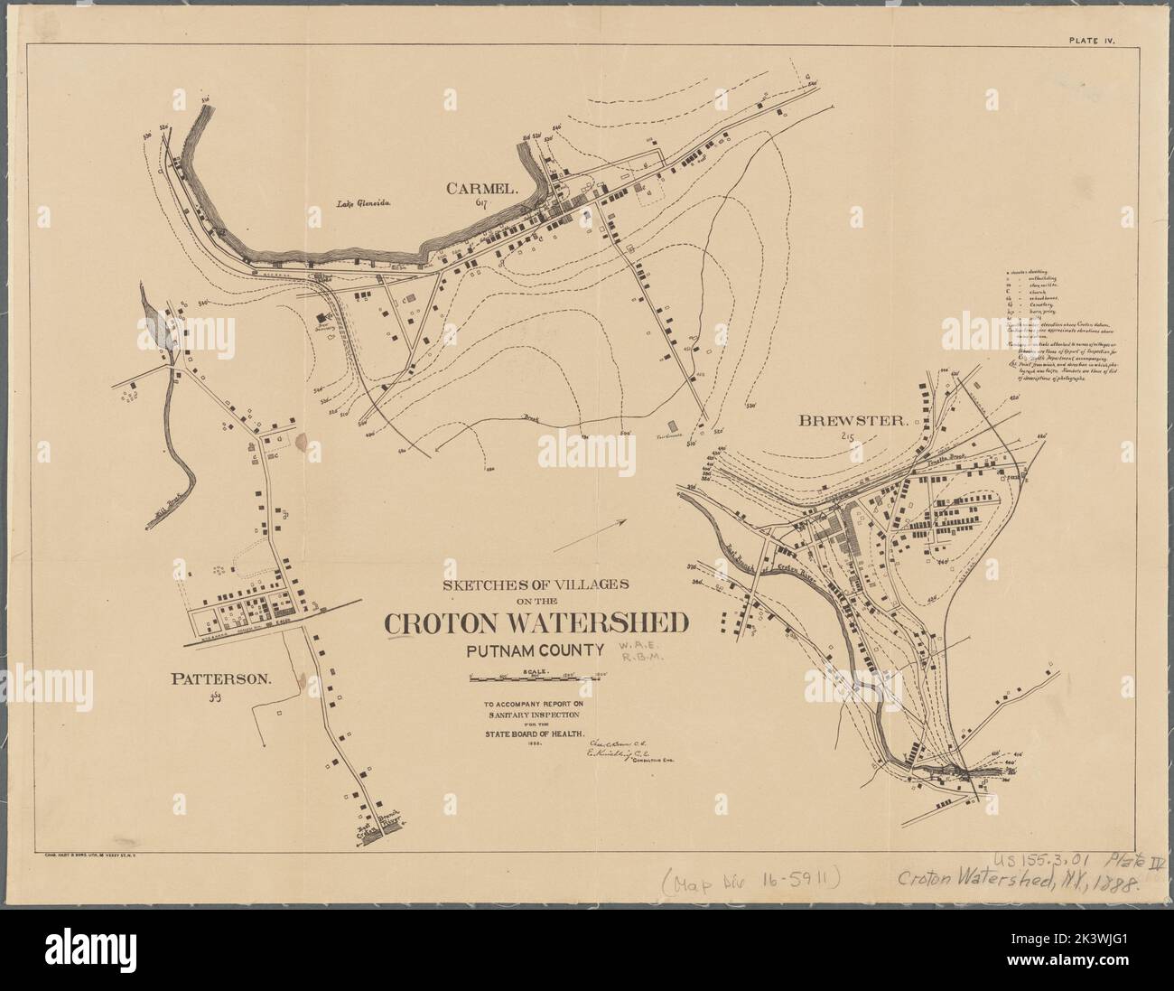 Plaque IV Croquis des villages du bassin versant de Croton: Putnam County montrant des croquis de: Patterson, Carmel, et Brewster Cartographie. Cartes. 1888. Lionel Pincus et Princess Firyal Map Division. Bassin hydrographique de Croton River (N.Y.), bassins versants , New York (État) , Putnam County, aqueducs , New York (État) , Putnam County, Cities and villages , New York (État) , Putnam County, Putnam County (N.Y.), Water-Supply , New York (État) , New York, Croton River (N.Y.), Croton (aqueduc (N.Y.) Banque D'Images Plaque IV Croquis des villages du bassin versant de Croton: Putnam County montrant des croquis de: Patterson, Carmel, et Brewster Cartographie. Cartes. 1888. Lionel Pincus et Princess Firyal Map Division. Bassin hydrographique de Croton River (N.Y.), bassins versants , New York (État) , Putnam County, aqueducs , New York (État) , Putnam County, Cities and villages , New York (État) , Putnam County, Putnam County (N.Y.), Water-Supply , New York (État) , New York, Croton River (N.Y.), Croton (aqueduc (N.Y.) Banque D'Images