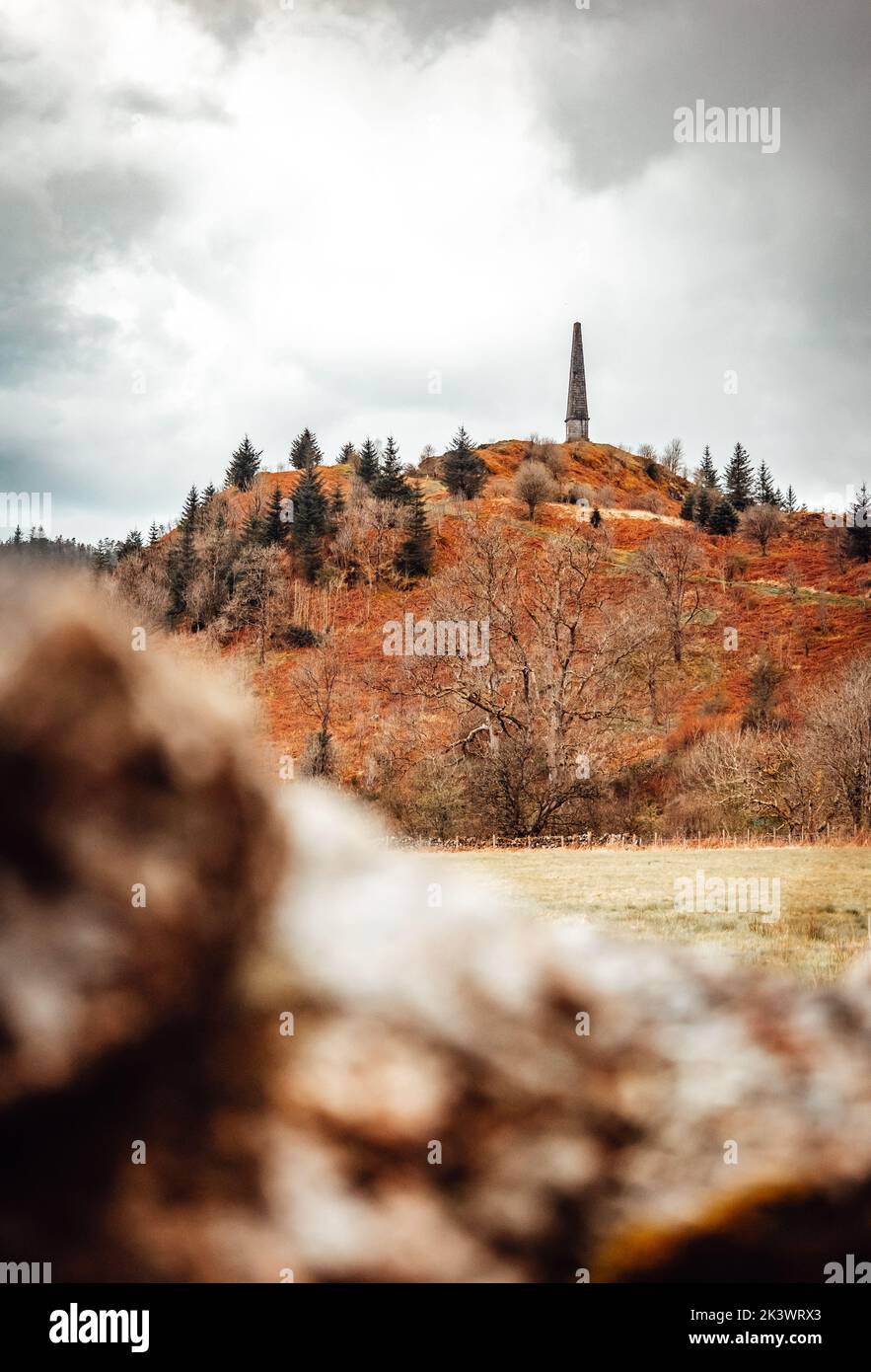 Monument de Murray dans la forêt de Galloway, Écosse Banque D'Images