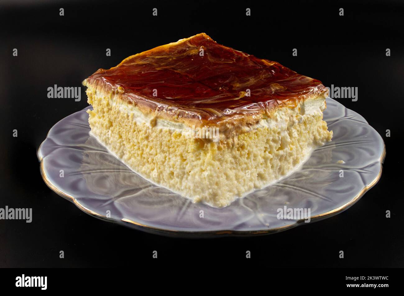 Gâteau Tres sangsues. Trilece en turc. Trois gâteaux au caramel au lait. Mise au point sélective Banque D'Images