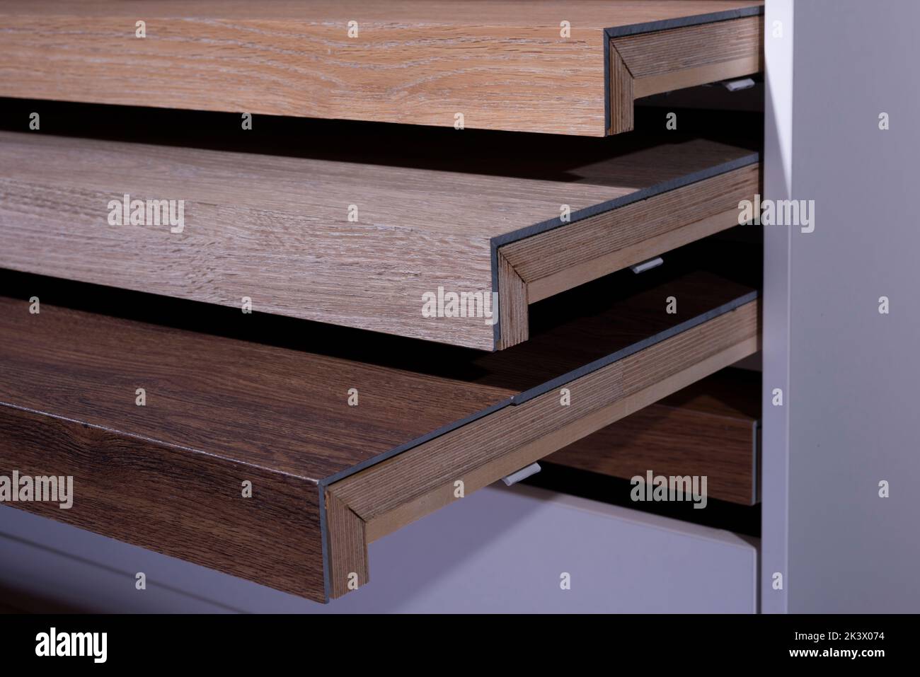 Exemple de catalogue de tuiles de vinyle de luxe et une palette de designers avec des textures avec un nouveau design intérieur pour une maison ou un plancher Banque D'Images