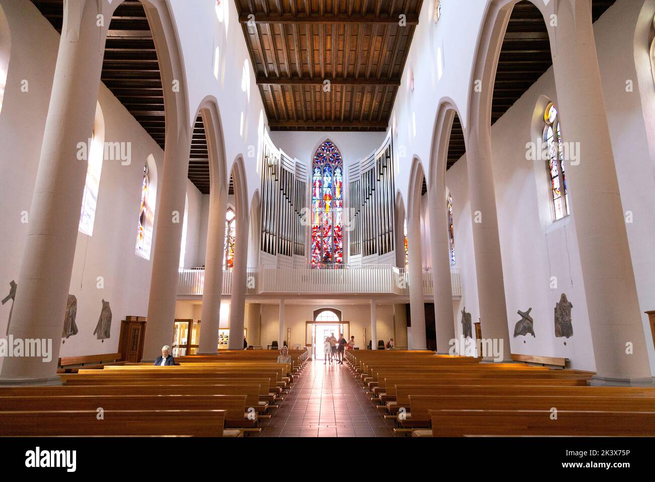 Intérieur de St. Martinskirche (St. Martin), Freiburg im Breisgau, Allemagne Banque D'Images