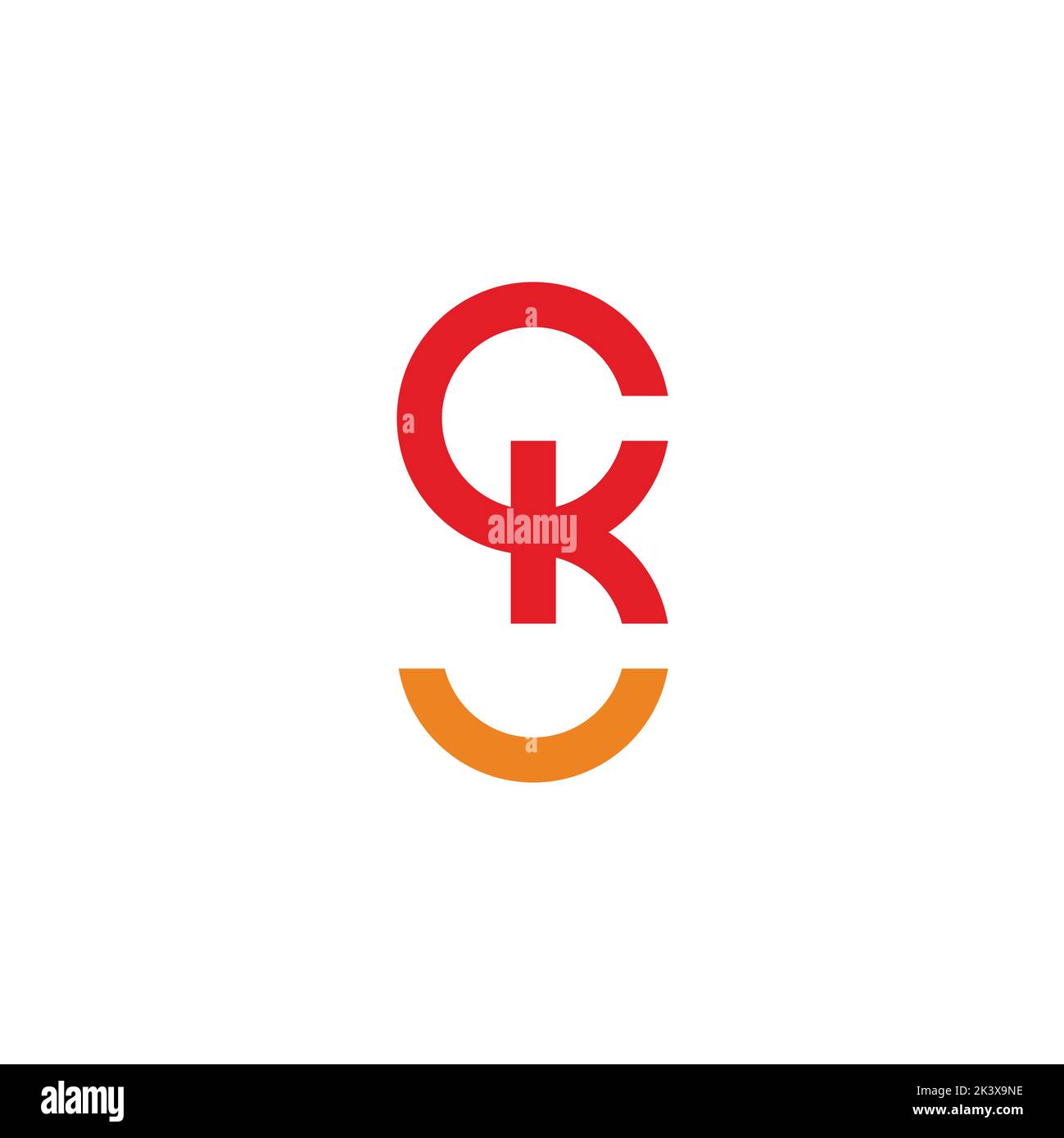 lettre sk simple géométrique sourire logo vecteur Illustration de Vecteur