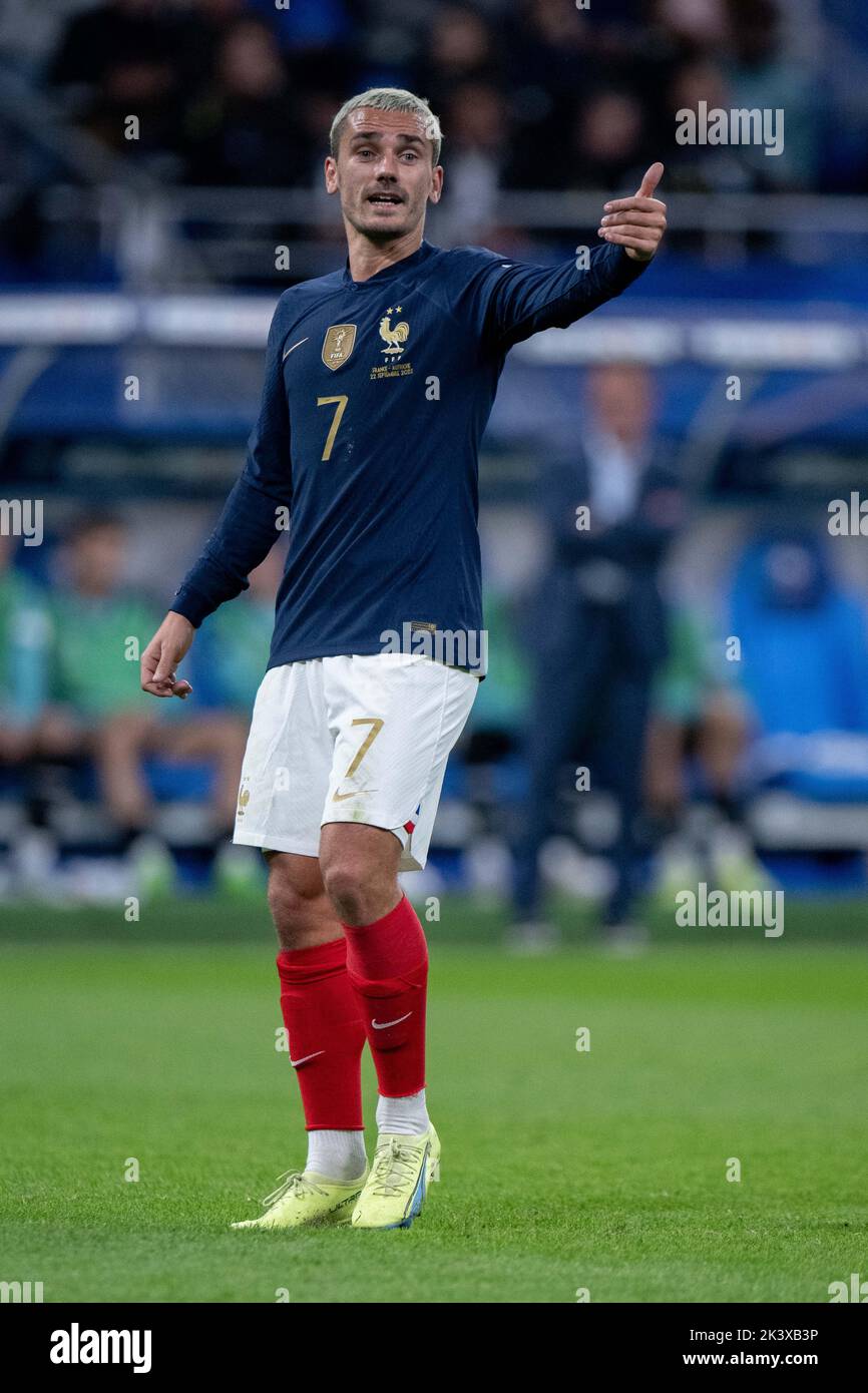 PARIS, FRANCE - SEPTEMBRE 22 : Antoine Griezmann de France pendant la Ligue des Nations de l'UEFA Un match du Groupe 1 entre la France et l'Autriche au Stade de Banque D'Images