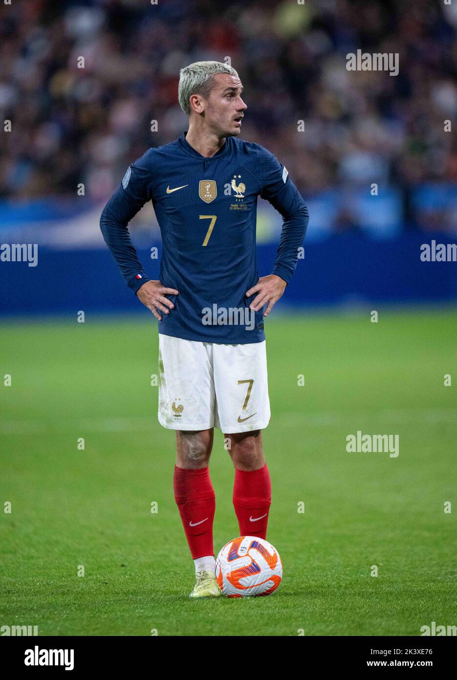 PARIS, FRANCE - SEPTEMBRE 22 : Antoine Griezmann de France pendant la Ligue des Nations de l'UEFA Un match du Groupe 1 entre la France et l'Autriche au Stade de Banque D'Images