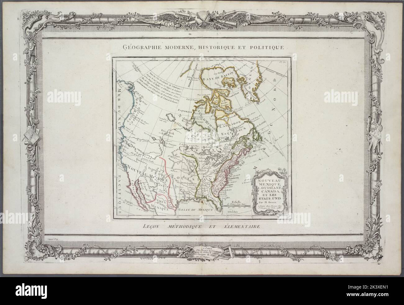 Nouveau Mexique, Louisiane, Canada, et les États-Unis Cartographie. Cartes. 1786. Lionel Pincus et Princess Firyal Map Division. Amérique du Nord Banque D'Images