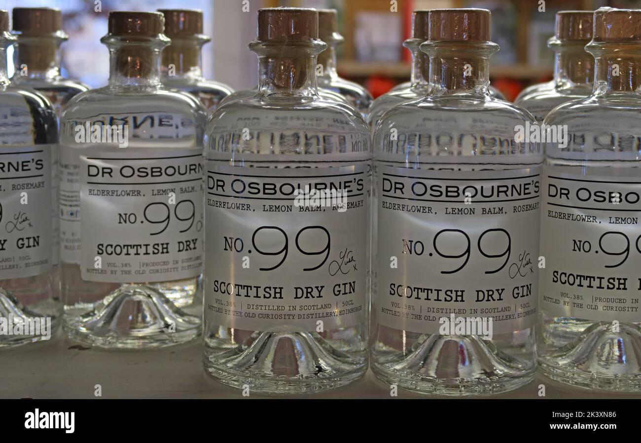 Dr Osbournes Spirits, Écosse, Royaume-Uni , Scottish Dry Gin Banque D'Images