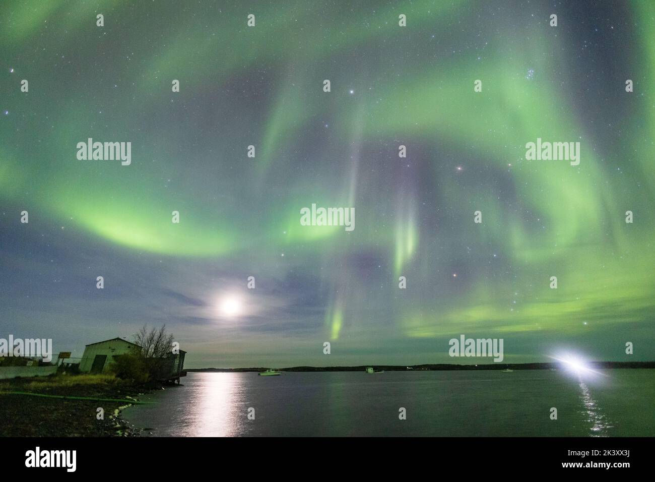 Lumière du Nord à Yellowknife, Canada Banque D'Images