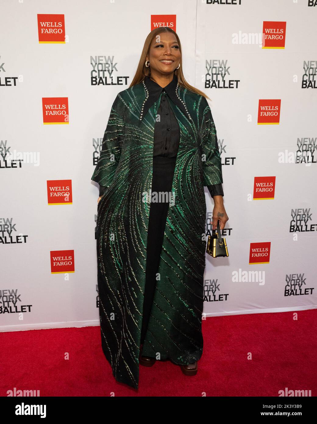 New York, États-Unis. 28th septembre 2022. La reine Latifah arrive mercredi sur le tapis rouge au gala d'automne 2022 du Ballet de New York au David H. Koch Theatre de New York, à 28 septembre 2022. Photo de Gabriele Holtermann/UPI crédit: UPI/Alay Live News Banque D'Images