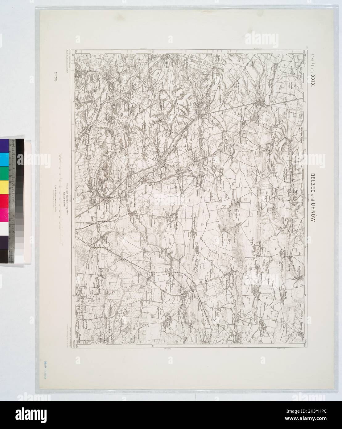 Belzec und Uhnow. Cartographie. Cartes, cartes topographiques. 1911. Lionel Pincus et Princess Firyal Map Division Banque D'Images