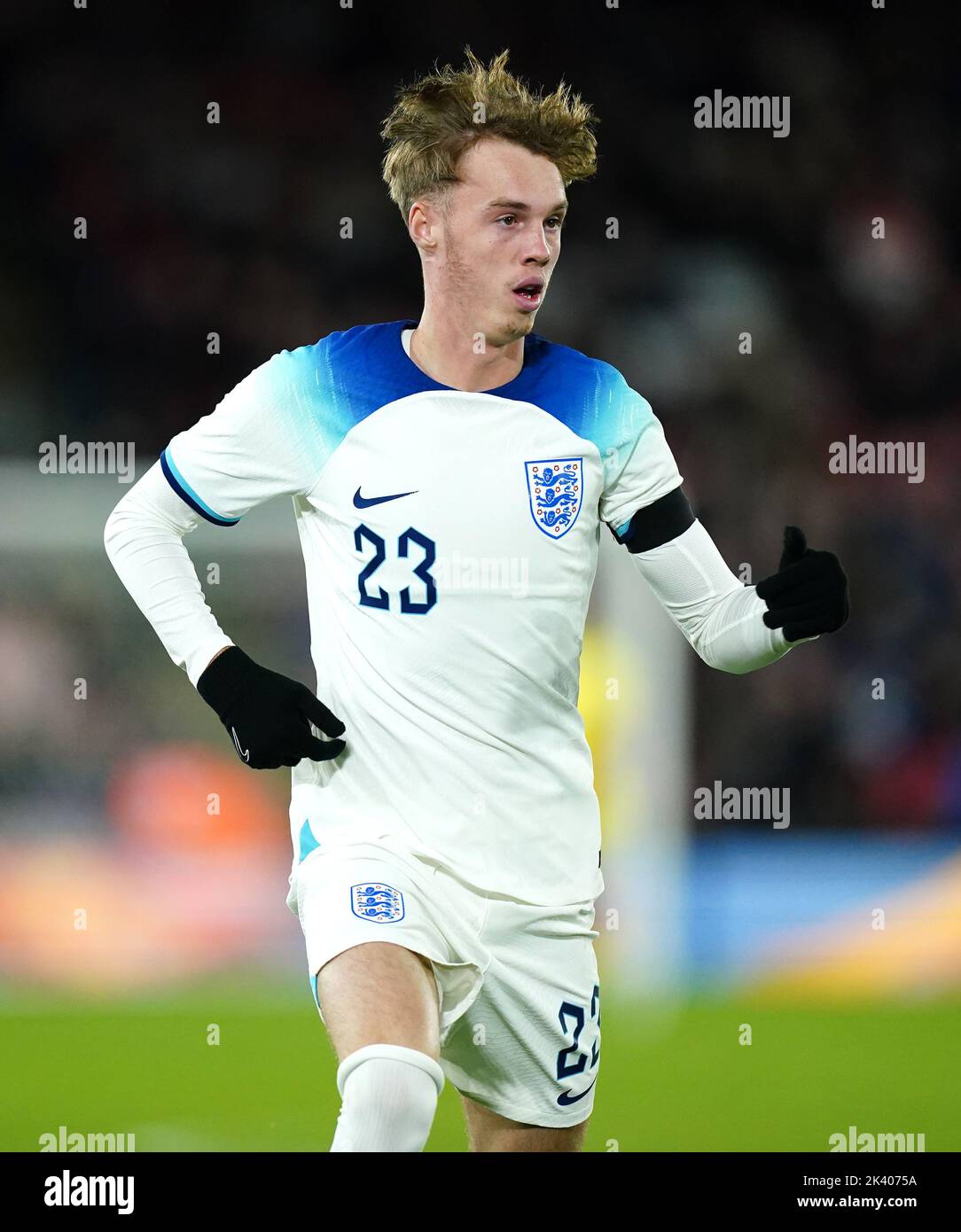 Cole Palmer d'Angleterre pendant le match amical international des moins de 21 ans à Bramall Lane, Sheffield. Date de la photo: Mardi 27 septembre 2022. Banque D'Images