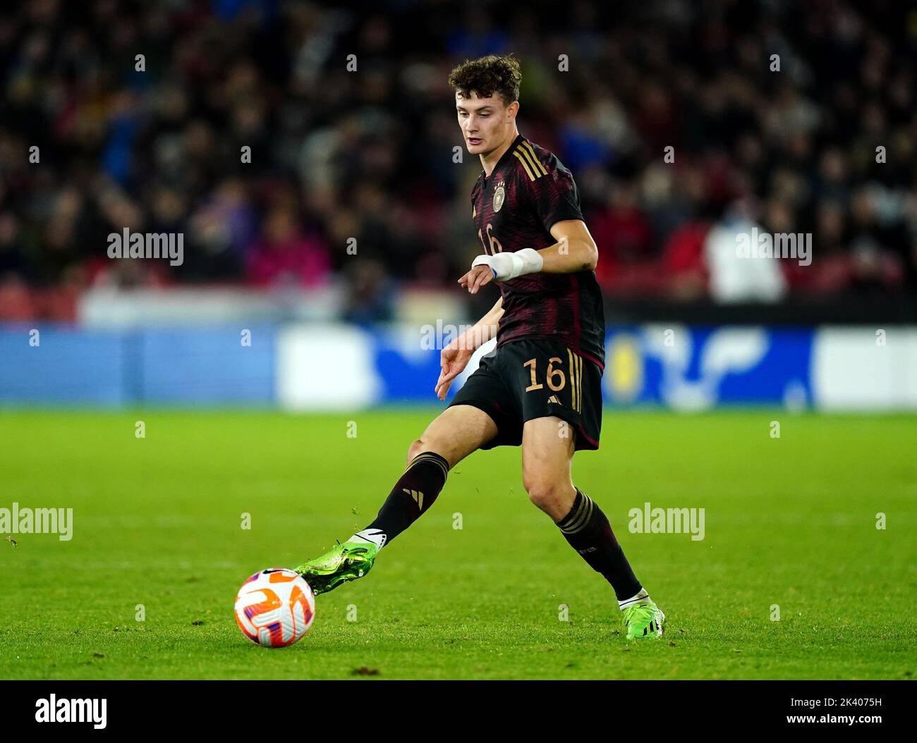 Eric Martel en Allemagne pendant le match amical international des moins de 21 ans à Bramall Lane, Sheffield. Date de la photo: Mardi 27 septembre 2022. Banque D'Images