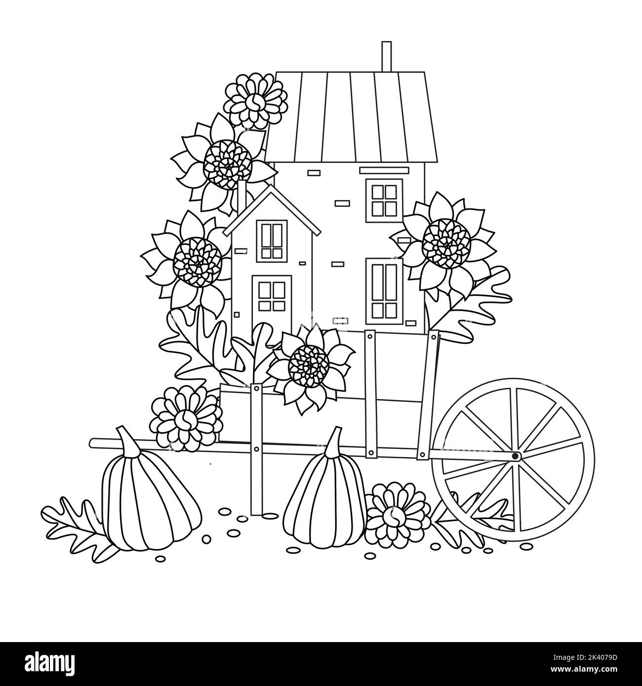 livre de coloriage pour thanksgiving Illustration de Vecteur