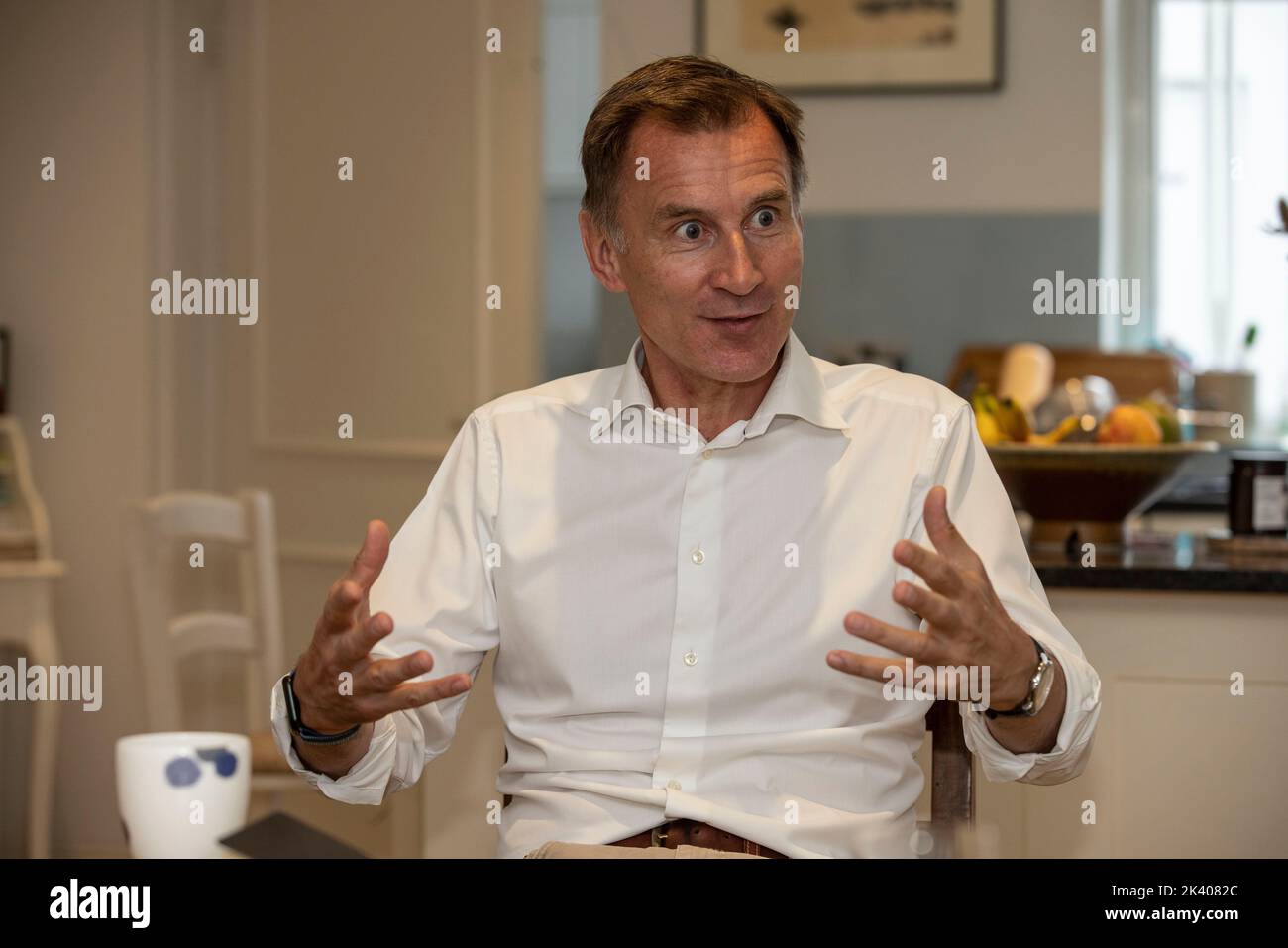 Jeremy Hunt, ancien ministre du Parti conservateur chez lui à Pimlico, Londres, Angleterre, Royaume-Uni Banque D'Images