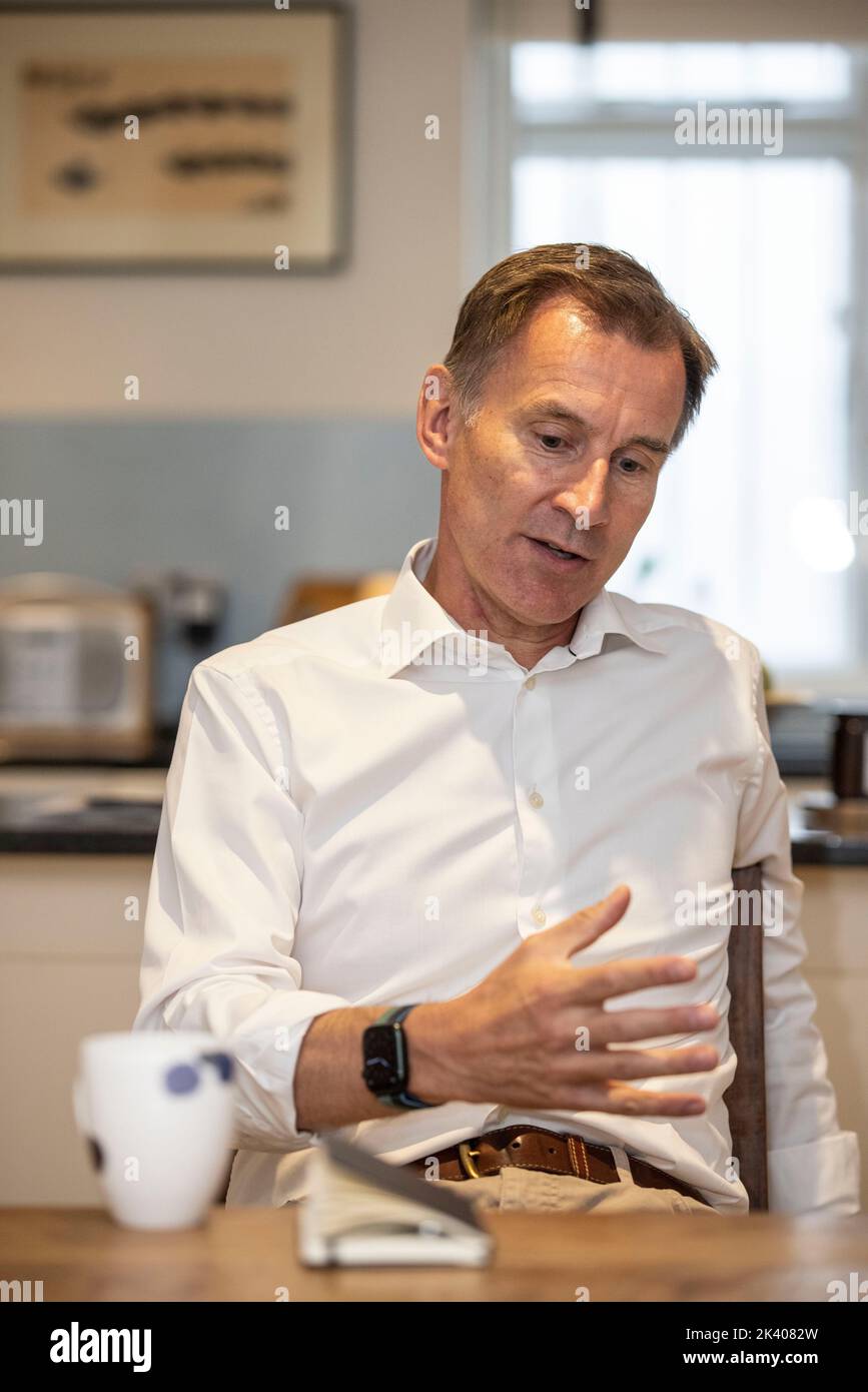 Jeremy Hunt, ancien ministre du Parti conservateur chez lui à Pimlico, Londres, Angleterre, Royaume-Uni Banque D'Images