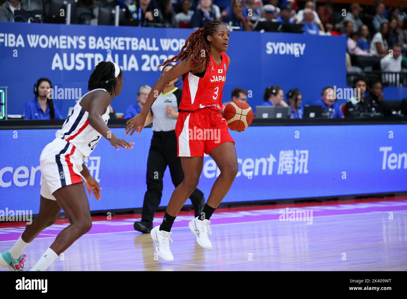 Stephanie Mawuli au Japon lors du match de la coupe du monde de basket-ball 2022 de la FIBA pour femmes du groupe B entre France 67-53 Japon au Superdome de Sydney à Sydney, Australie, 26 septembre 2022. (Photo de Yoshio Kato/AFLO) Banque D'Images