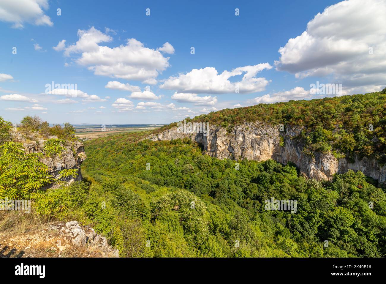 La nature de la région de Lovech en Bulgarie. La plaine du Danube et le canyon de Stara Planina. Banque D'Images