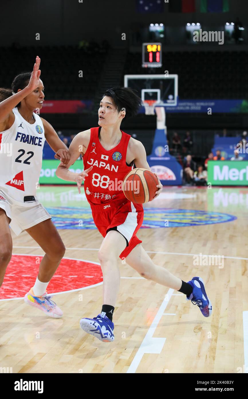 Sydney, Australie. 26th septembre 2022. Le Japon Himawari Akaho lors du match de la coupe du monde de basket-ball 2022 de la FIBA pour femmes du groupe B entre France 67-53 Japon au Superdome de Sydney à Sydney, Australie, 26 septembre 2022. Credit: Yoshio Kato/AFLO/Alay Live News Banque D'Images