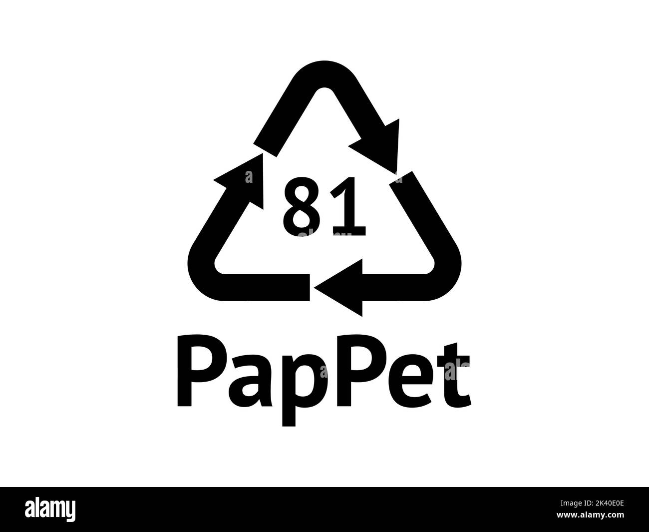 Codes de recyclage composites. Symbole de recyclage sur un fond isolé. Bande Mobius. Icône spéciale pour le tri et le recyclage. Utilisation secondaire. Vecteur Ill Illustration de Vecteur