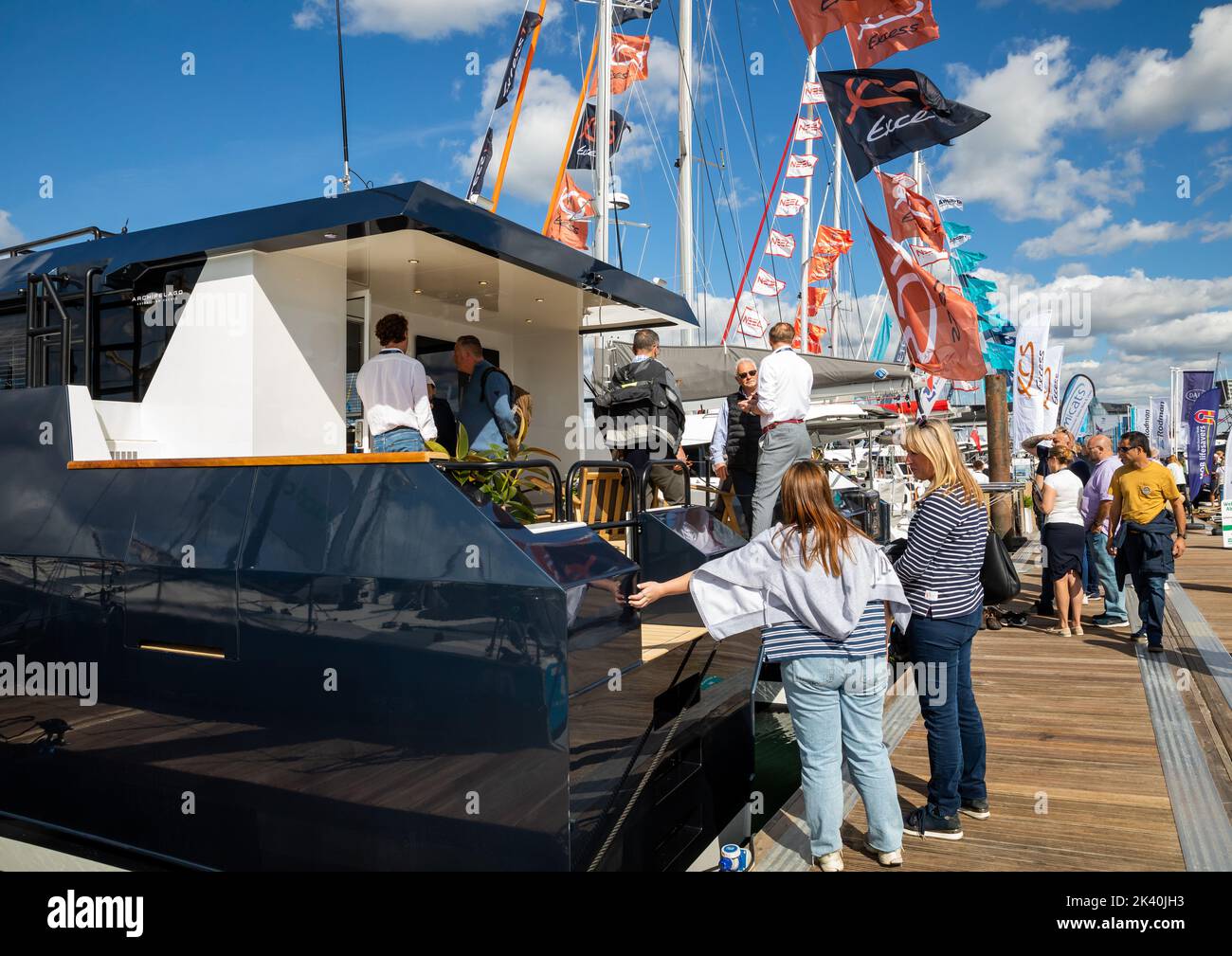 Yachts au Southampton Boat Show 2022 Banque D'Images