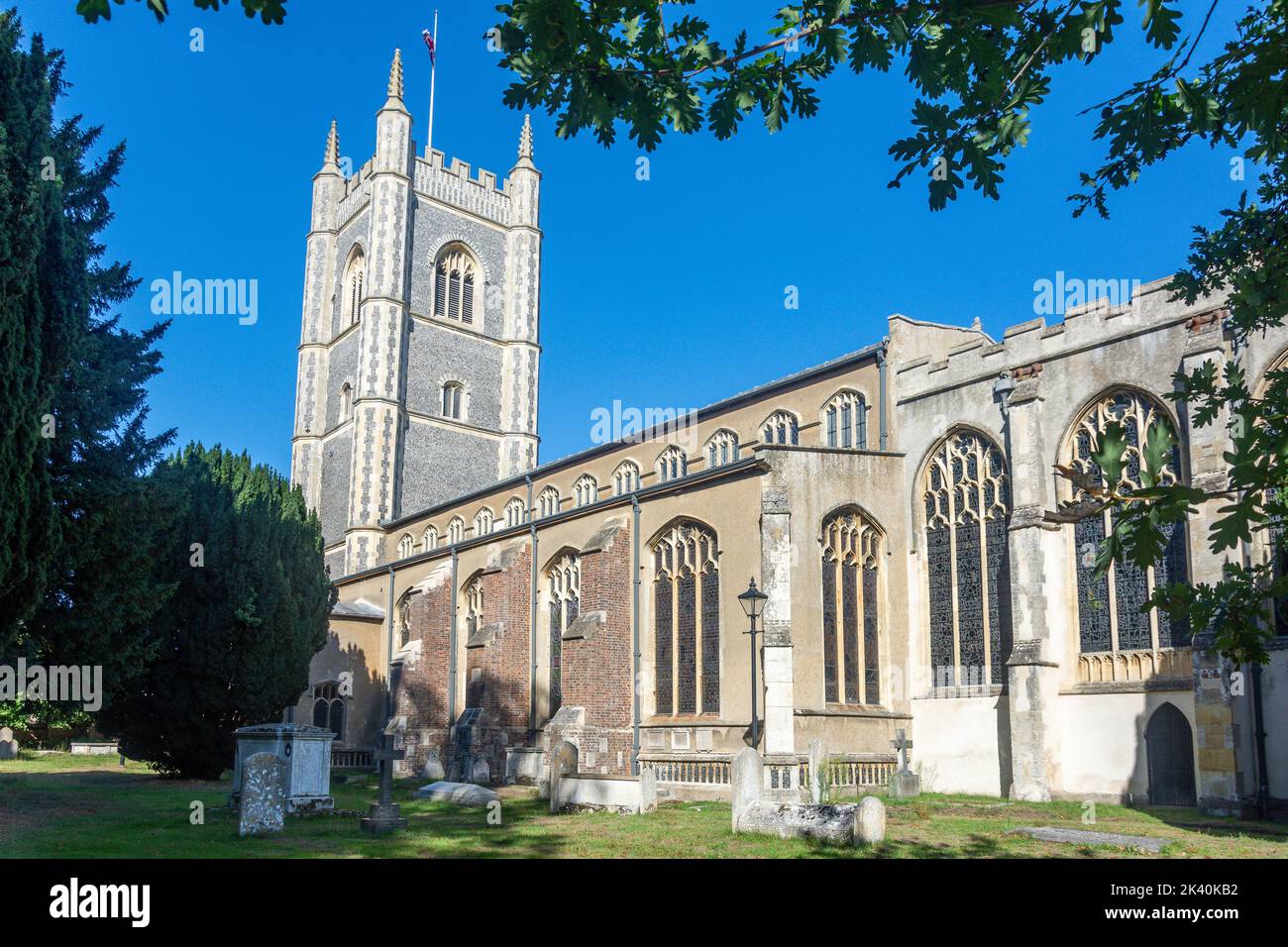 Eglise St Mary's, High Street, Dedham, Essex, Angleterre, Royaume-Uni Banque D'Images