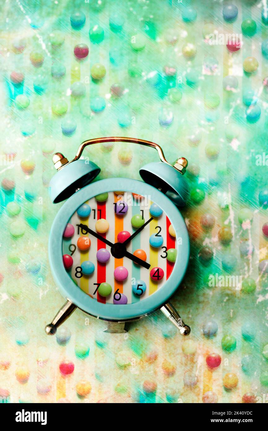 réveil coloré avec lentilles Banque D'Images