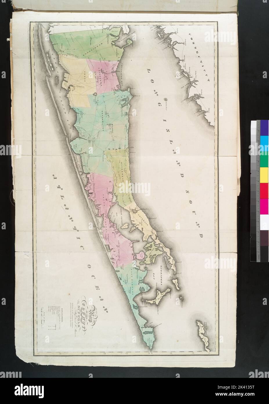 Carte du comté de Suffolk Cartographie. Atlas, cartes. 1829. Lionel Pincus et Princess Firyal Map Division. New York (N.Y.), New York (État), comté de Suffolk (N.Y.) , Cartes Banque D'Images