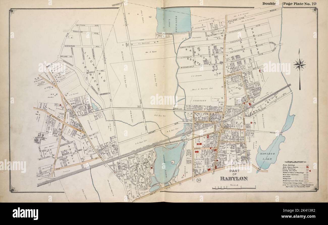 Partie de Babylone Cartographie. Atlas, cartes. 1915 - 1917. Lionel Pincus et Princess Firyal Map Division. Comté de Suffolk (New York) Banque D'Images