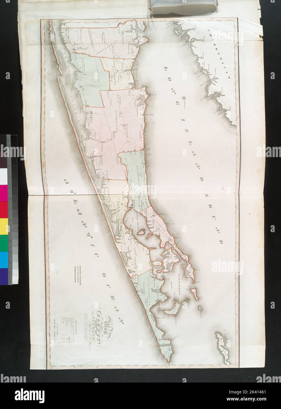 Carte du comté de Suffolk Cartographie. Atlas, cartes. 1841. Lionel Pincus et Princess Firyal Map Division. New York (N.Y.), immobilier , région métropolitaine de New York, comté de Suffolk (N.Y.) , Cartes Banque D'Images