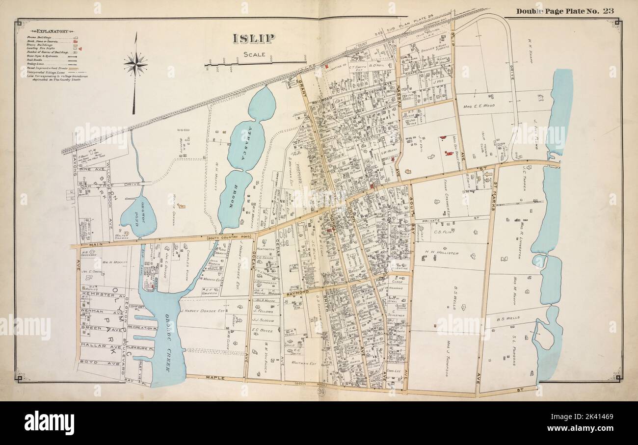 Carte graphique de l'intercalaire. Atlas, cartes. 1915 - 1917. Lionel Pincus et Princess Firyal Map Division. Comté de Suffolk (New York) Banque D'Images