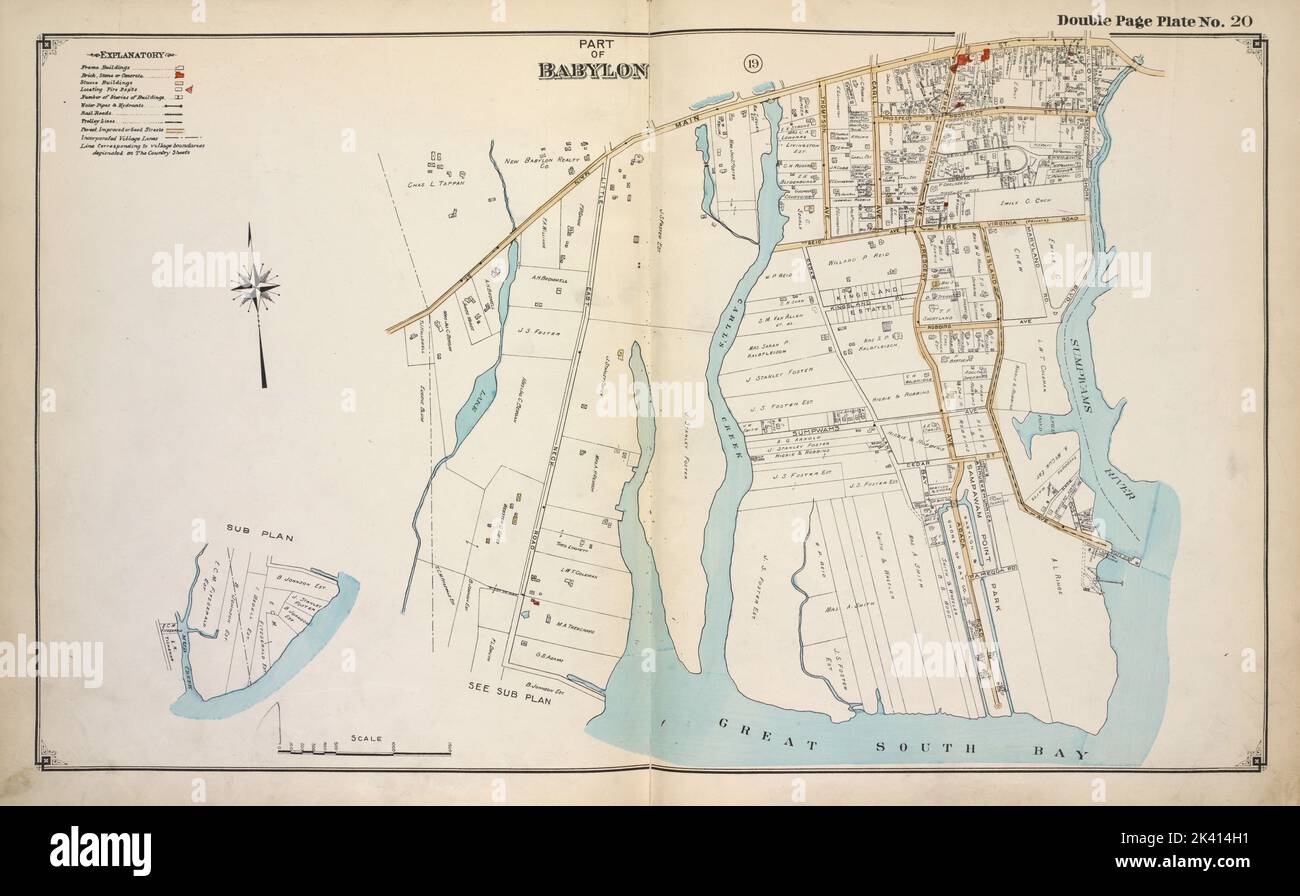 Partie de Babylone Cartographie. Atlas, cartes. 1915 - 1917. Lionel Pincus et Princess Firyal Map Division. Comté de Suffolk (New York) Banque D'Images